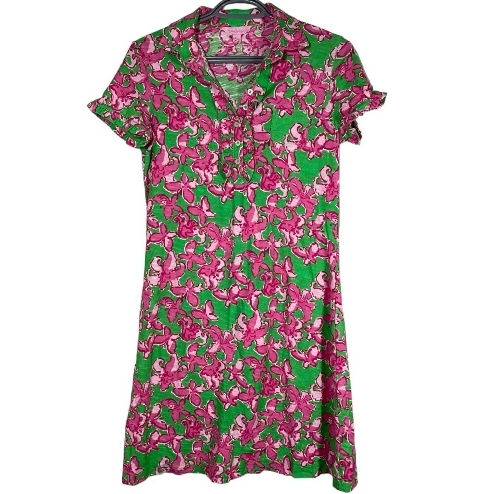 Lilly Pulitzer Carolyn Butterfly Flutter Dress Size XS